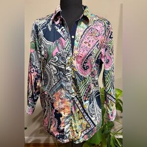Ralph Lauren Multicolor Paisley Button Up Shirt